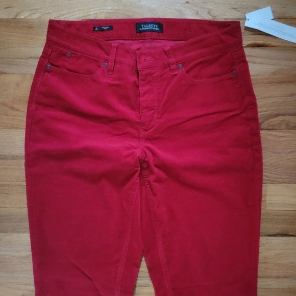 Talbots Denim - Talbots Curvy Straight Leg Corduroy Pants Women’s Sz 8L Five Pocket Hourglass